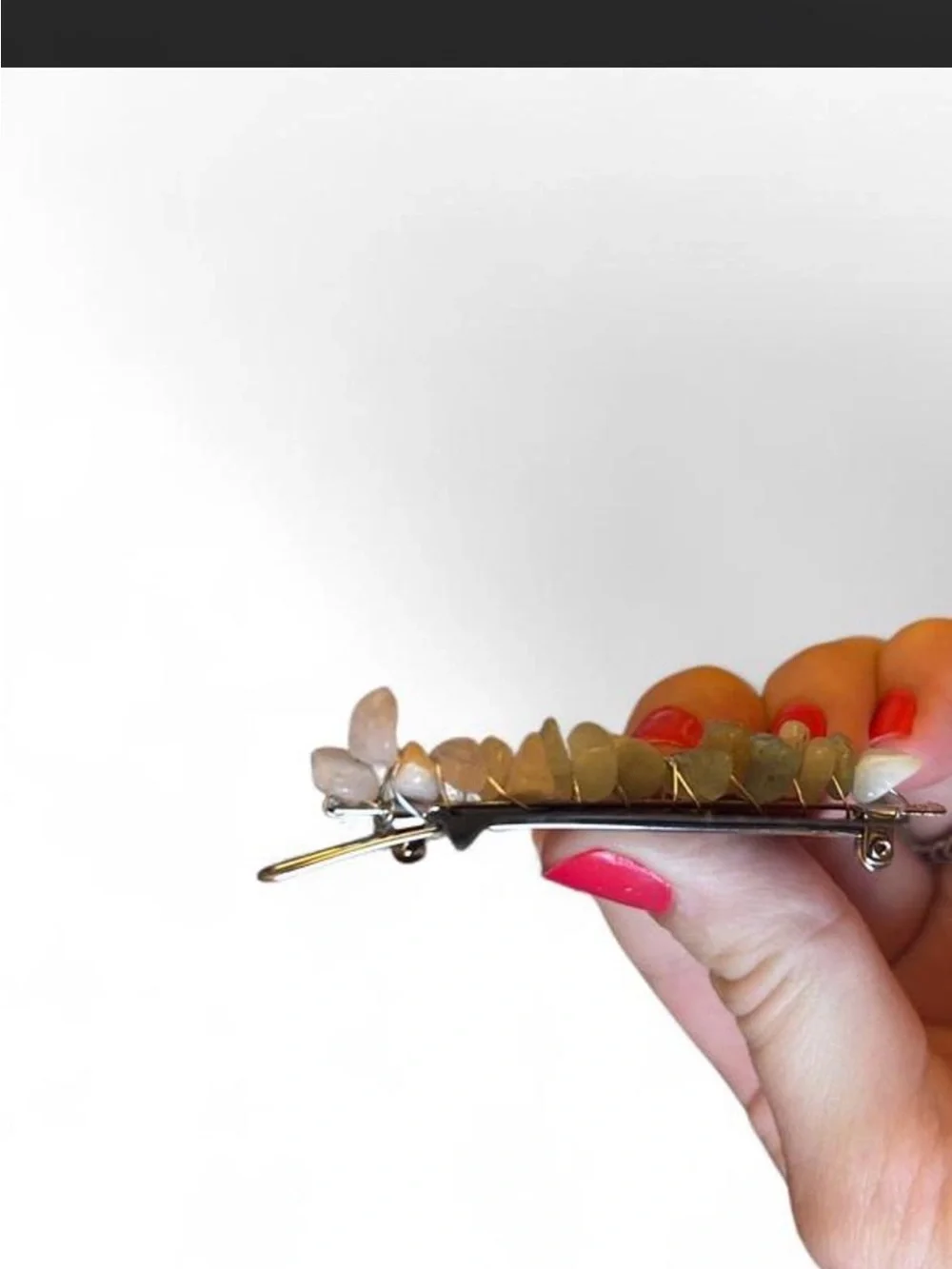Handmade crystal Barrette / hairclip